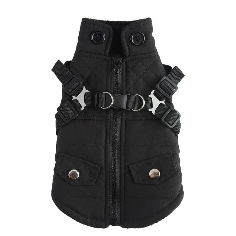 eszy2find pet jacket DZ276 black / S Pet Winter Cotton Dog Clothes Zipper Jacket Dog Supplies