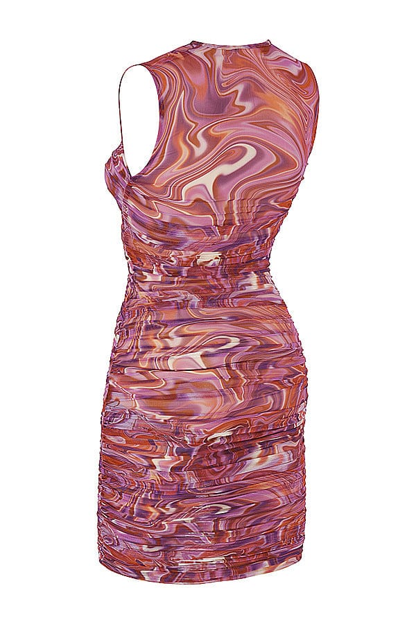 eszy2find Printed Halter Nightclub Prom Dress Printed Halter Nightclub Prom Dress