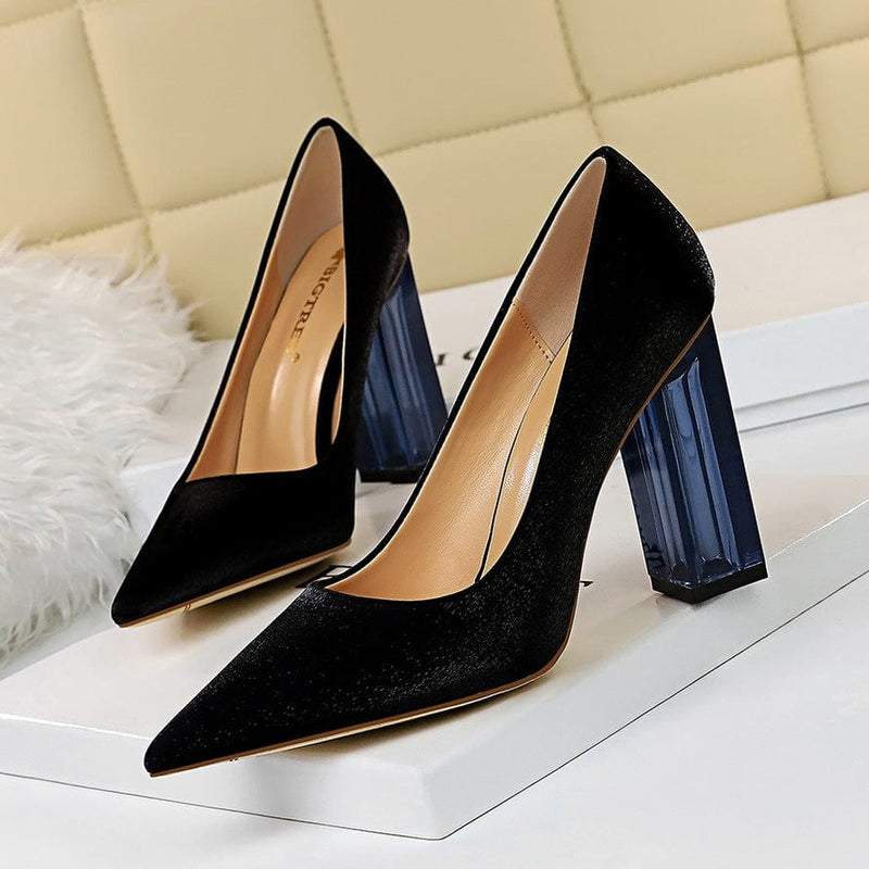 eszy2find shoes Black / 36 Slim high heels in nightclubs