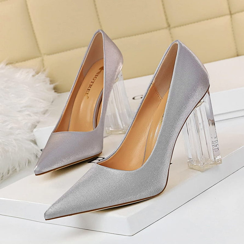eszy2find shoes Silver / 37 Slim high heels in nightclubs