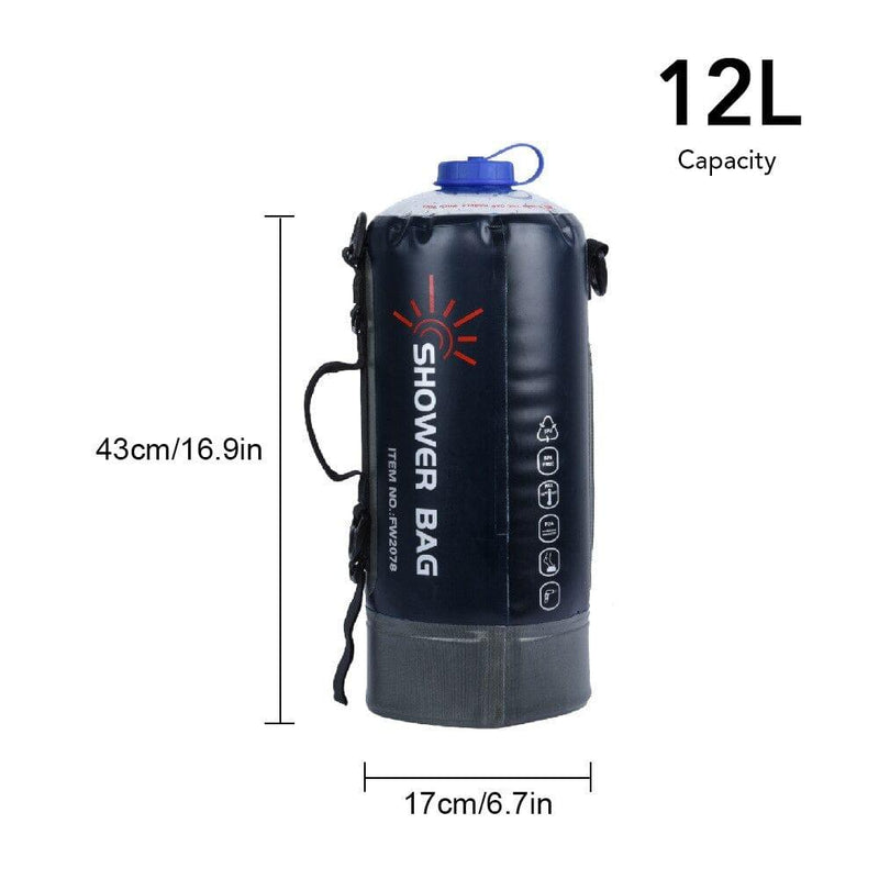 eszy2find shower kit 12/20L Outdoor Camping Shower Bag Folding Water Bag Container Sack with Air Pump 1.9m Hose Shower Head for Hiking Picnic Tourism