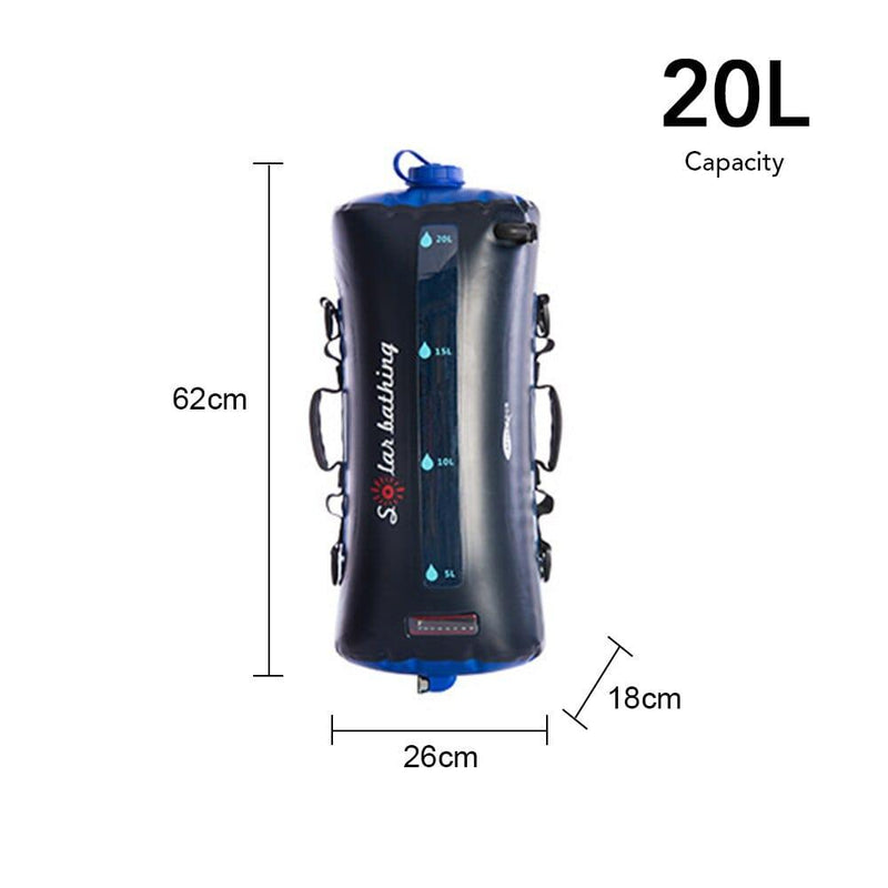 eszy2find shower kit 20L 12/20L Outdoor Camping Shower Bag Folding Water Bag Container Sack with Air Pump 1.9m Hose Shower Head for Hiking Picnic Tourism