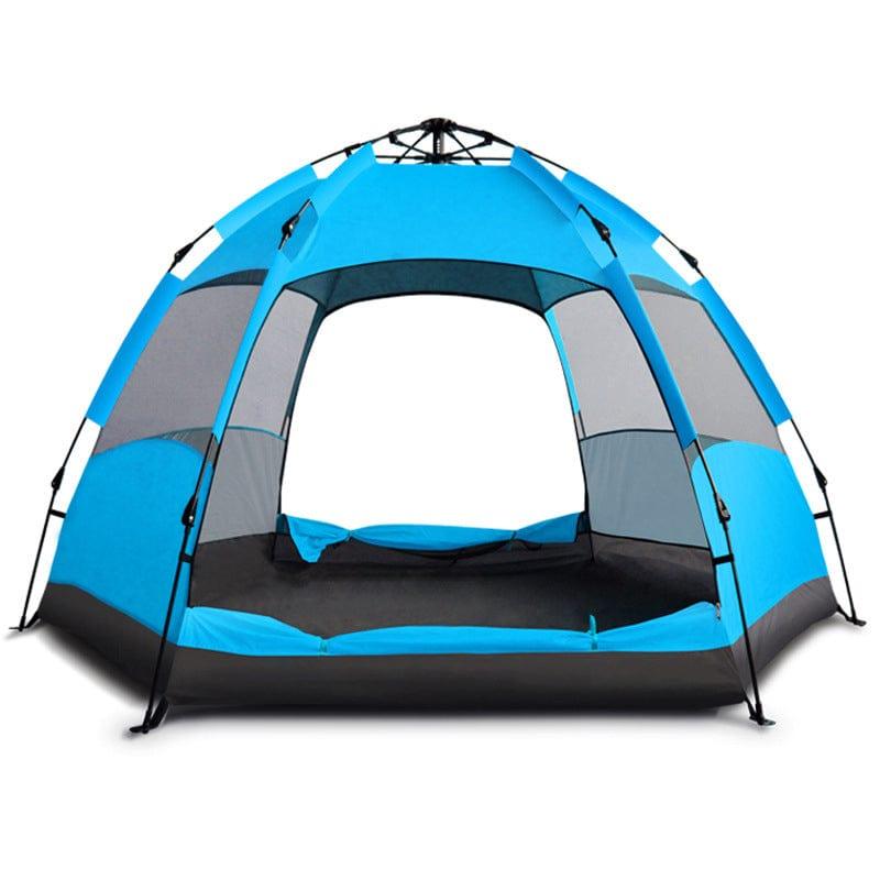 eszy2find tent M / Blue 3-4/5-8 Person Camping Tent Double Layer Waterproof UV Protection Sunshade Canopy Outdoor Travel