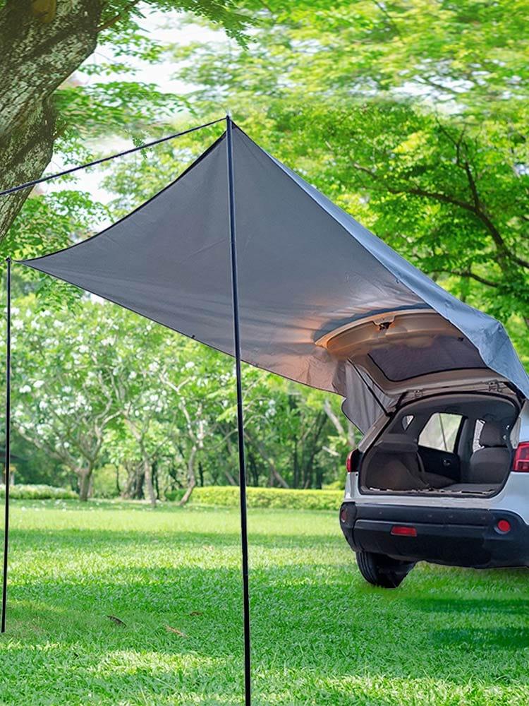 eszy2find Trunk Canopy Camping silver gray Car Tail Car Side Trunk Canopy Camping Camping Tent