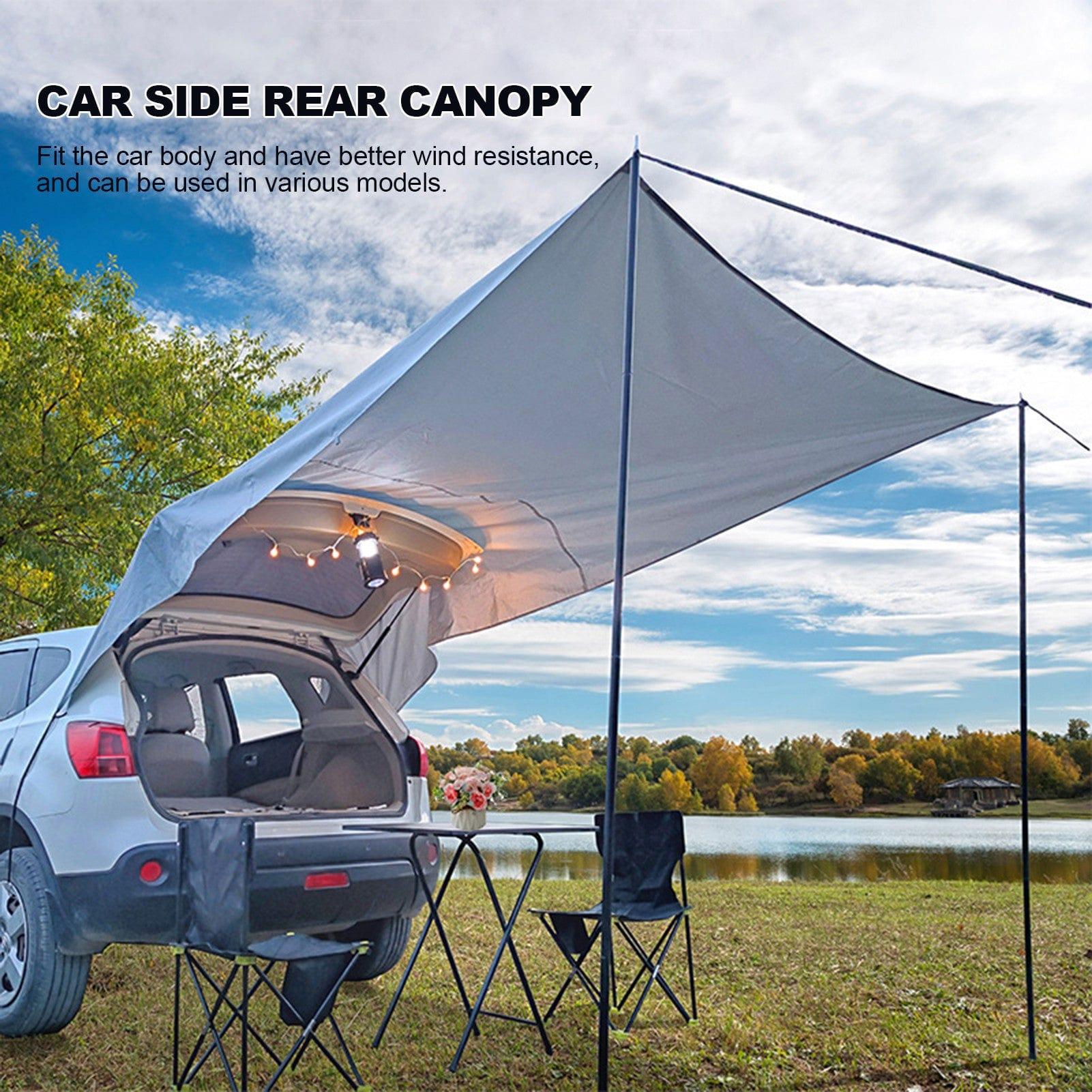 eszy2find Trunk Canopy Camping silver gray Car Tail Car Side Trunk Canopy Camping Camping Tent