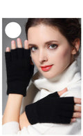 eszy2find winter gloves Black / One size Wool half finger gloves