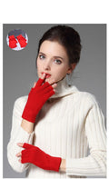 eszy2find winter gloves Red / One size Wool half finger gloves