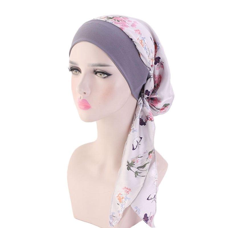 ezy2find 0 11 / China 2020 fashion printed flowers women inner hijabs cap muslim head scarf turban bonnet ready to wear ladies wrap under hijab caps