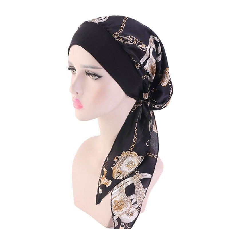 ezy2find 0 12 / China 2020 fashion printed flowers women inner hijabs cap muslim head scarf turban bonnet ready to wear ladies wrap under hijab caps