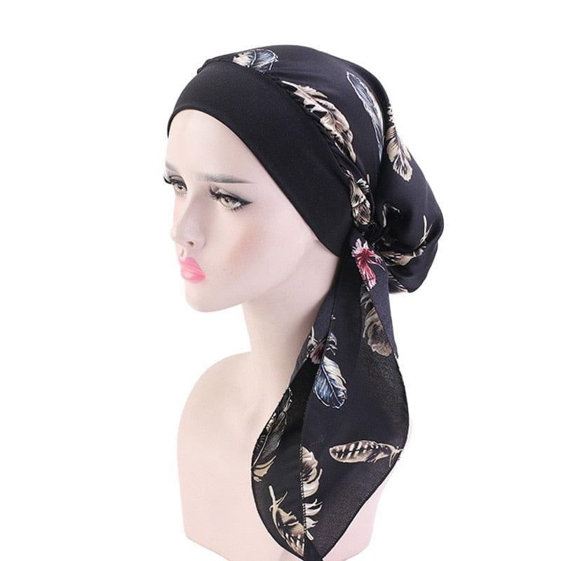 ezy2find 0 16 / China 2020 fashion printed flowers women inner hijabs cap muslim head scarf turban bonnet ready to wear ladies wrap under hijab caps