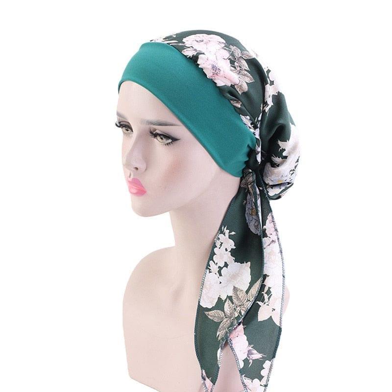 ezy2find 0 18 / China 2020 fashion printed flowers women inner hijabs cap muslim head scarf turban bonnet ready to wear ladies wrap under hijab caps