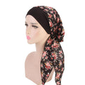 ezy2find 0 46 / China 2020 fashion printed flowers women inner hijabs cap muslim head scarf turban bonnet ready to wear ladies wrap under hijab caps