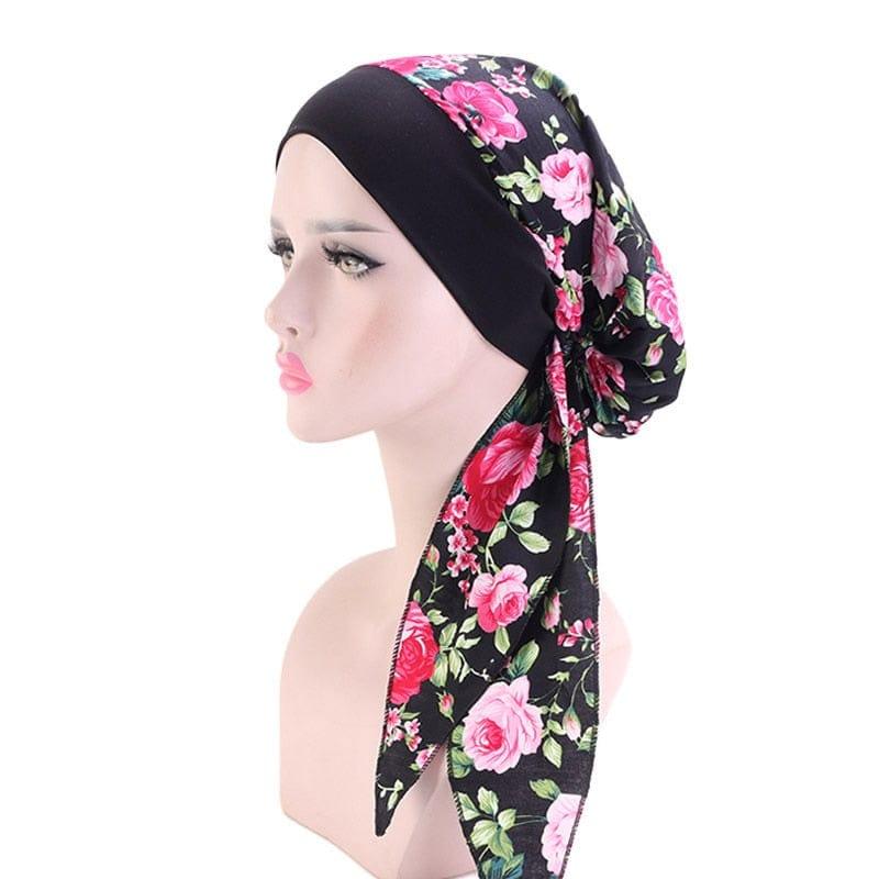 ezy2find 0 50 / China 2020 fashion printed flowers women inner hijabs cap muslim head scarf turban bonnet ready to wear ladies wrap under hijab caps