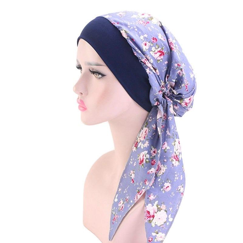 ezy2find 0 51 / China 2020 fashion printed flowers women inner hijabs cap muslim head scarf turban bonnet ready to wear ladies wrap under hijab caps