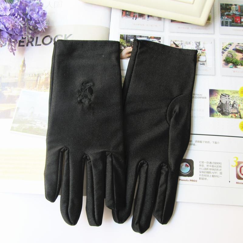 ezy2find 0 Black Etiquette embroidered high stretch thin gloves