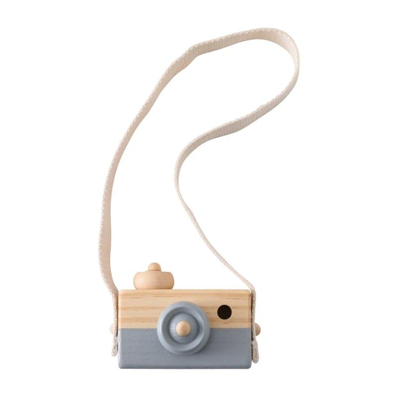 ezy2find 0 Grey  camera Let&#39;s Make 1pc Wooden Baby Toys Fashion Camera Pendant Montessori Toys For Children Wooden DIY Presents Nursing Gift Baby Block