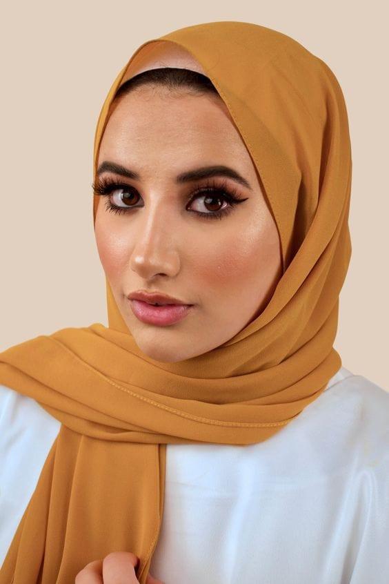 ezy2find 0 Plain Color Chiffon Scarf Hijab Headband Female Islamic Head Cover Wrap for Women Muslim Jersey Hijabs Hair Scarves Headscarf