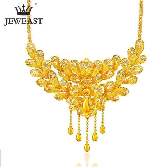 ezy2find 24K Pure Gold Necklace Real AU 999 Solid Gold BTSS 24K Pure Gold Necklace Real AU 999 Solid Gold Chain Beautiful  Upscale Trendy Classic Party Fine Jewelry Hot Sell New 2020