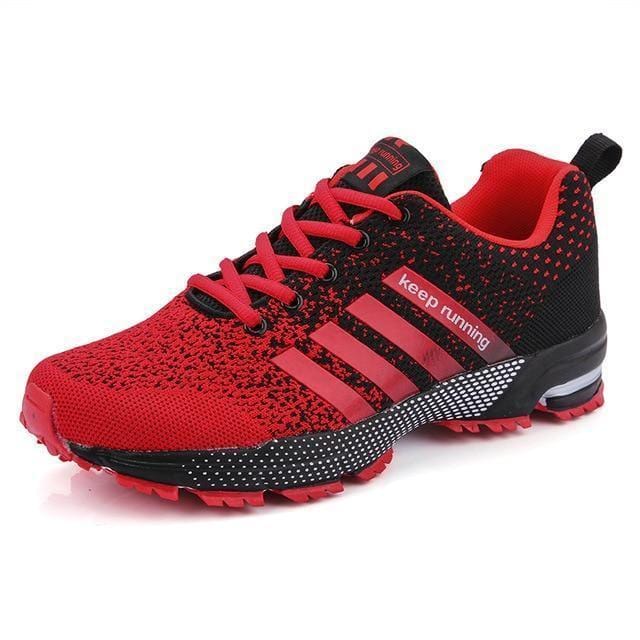 ezy2find 8702 black red / 35 New 2019 Men Running Shoes Breathable Outdoor Sports Shoes Lightweight Sneakers for Women Comfortable Athletic Training Footwear