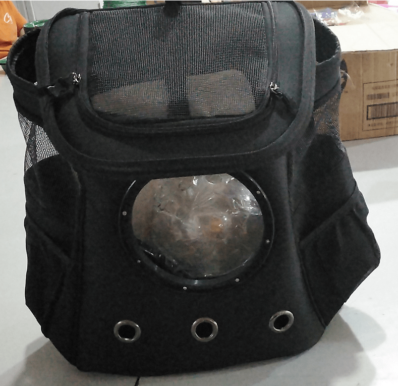 ezy2find A Black Large Pet Backpack Portable Space Capsule Breathable Window Cat Carrier Dog Bag Pets Products Accessories Portable Travel Bags