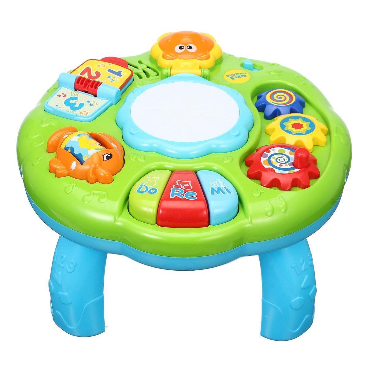 ezy2find Baby Activity Learning Table Game Playing Toys Green Educational Piano Pat Drum Musical Baby Activity Learning Table Game Playing Toys