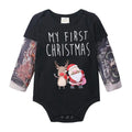 ezy2find baby clothing Black / 100 Baby long sleeve tattoo print jumpsuit