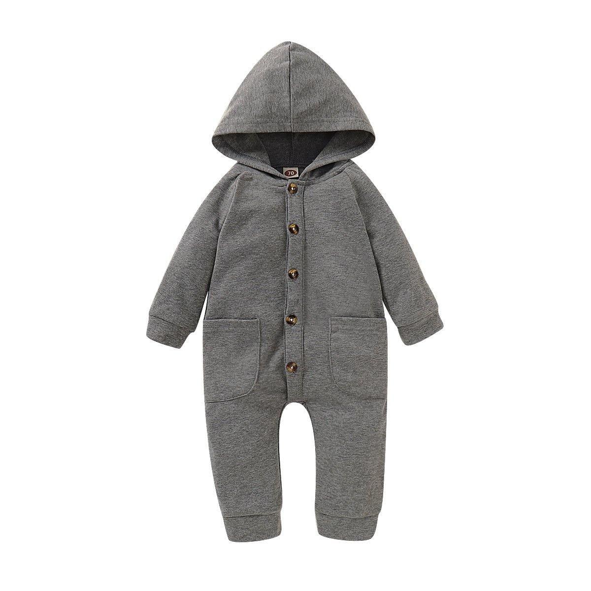 ezy2find baby clothing Grey / 80 Solid color romper