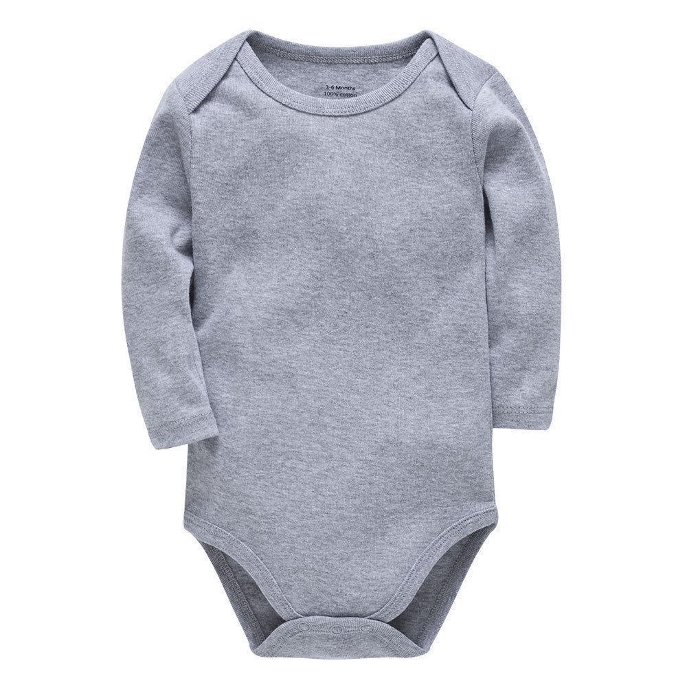 ezy2find baby clothing Grey / 9 12m Baby's one piece dress plain hatchcoat solid color Baopi garment