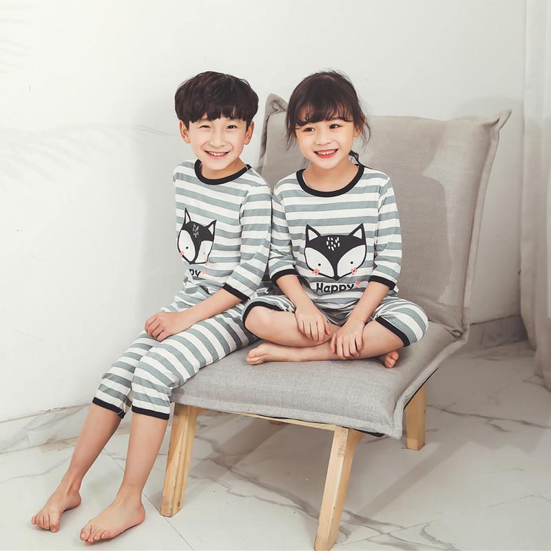 ezy2find baby clothing Grey fox / 120cm Air conditioned pajamas for children