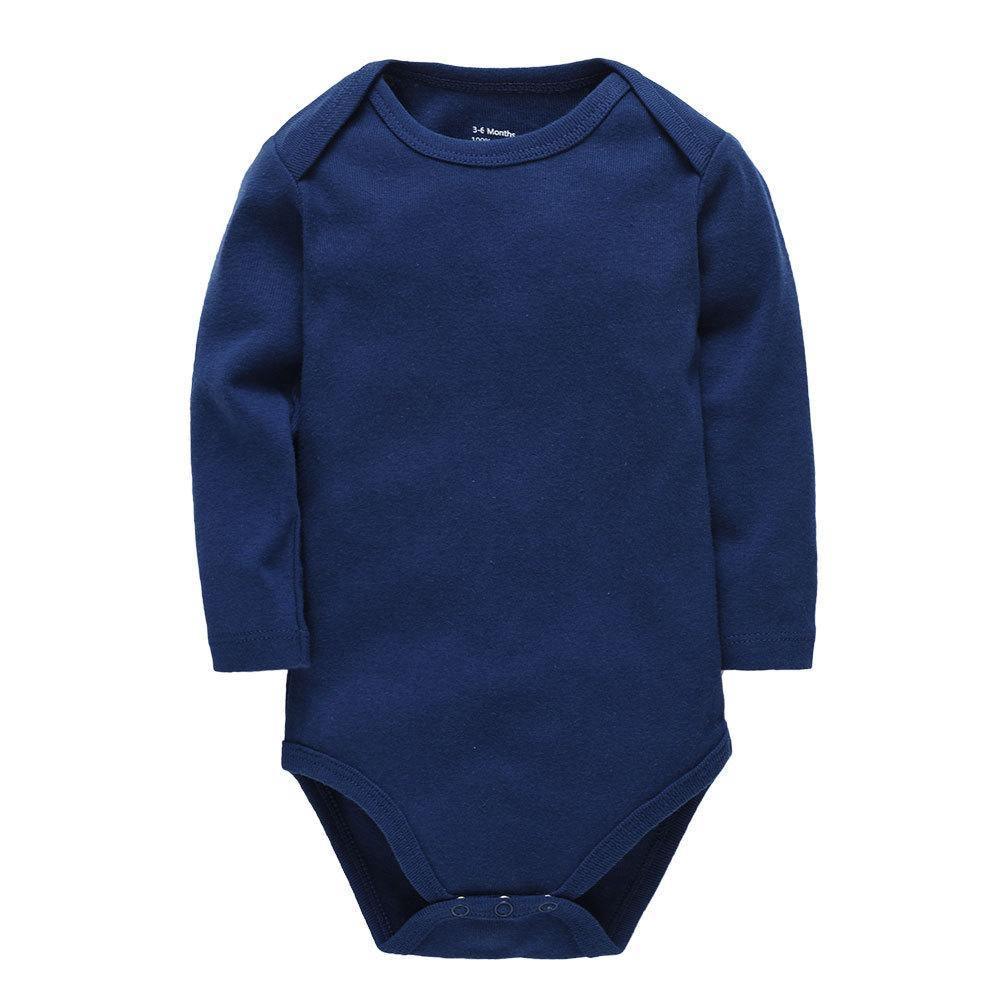 ezy2find baby clothing Navy Blue / 6 9m Baby's one piece dress plain hatchcoat solid color Baopi garment