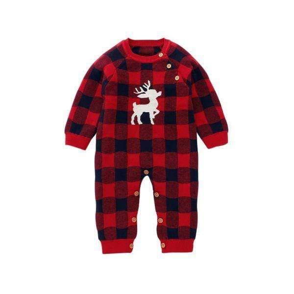 ezy2find baby clothing Red / 100cm Rabbit knit jumpsuit