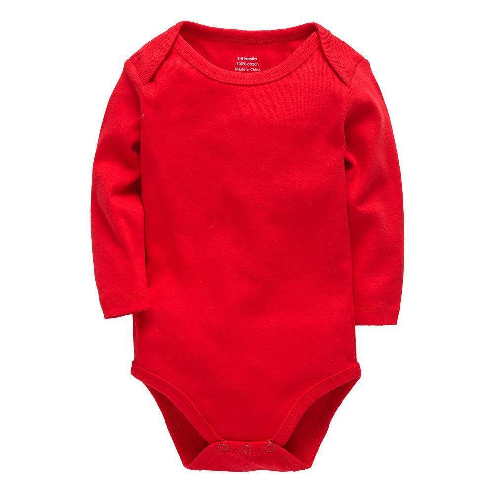 ezy2find baby clothing Red / 6 9m Baby's one piece dress plain hatchcoat solid color Baopi garment