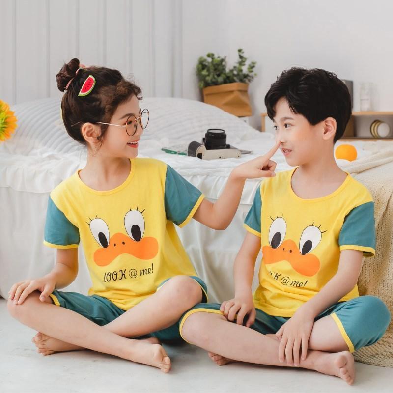 ezy2find baby clothing Yellow duck / 150cm Air conditioned pajamas for children