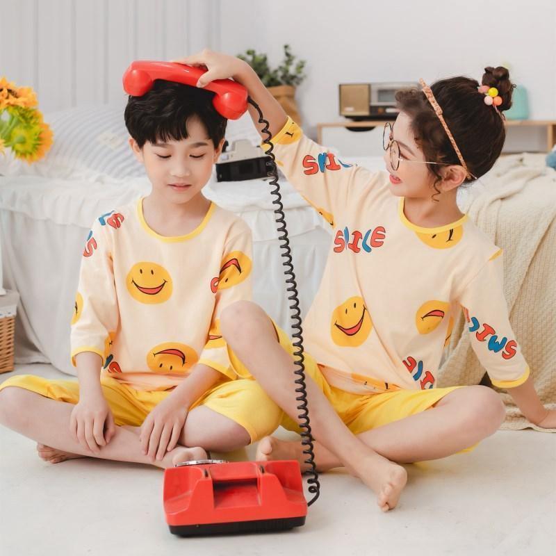 ezy2find baby clothing Yellow Smiley / 150cm Air conditioned pajamas for children