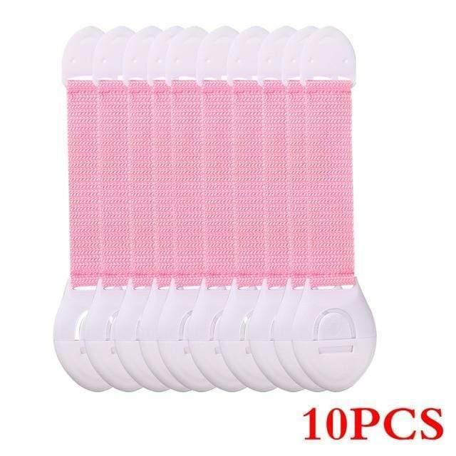ezy2find baby pink / China 10Pcs/Lot Child Lock Protection Of Children Locking Doors For Children's Safety Kids Safety Plastic Protection Safety Lock