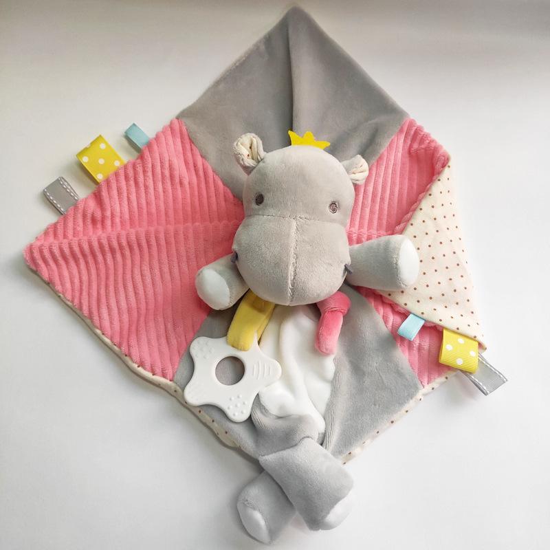 ezy2find baby toy H Soft Animal Pattern Appease Towel Baby Plush Blanket Infant Comforter Doll Toy