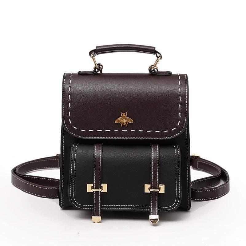 ezy2find bag Black Contrasting Retro Small Backpack Women