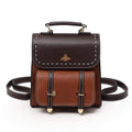 ezy2find bag Brown Contrasting Retro Small Backpack Women