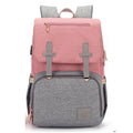 ezy2find bag Grey pink Diaper Bag Mummy Daddy Backpack Baby Stroller Bag
