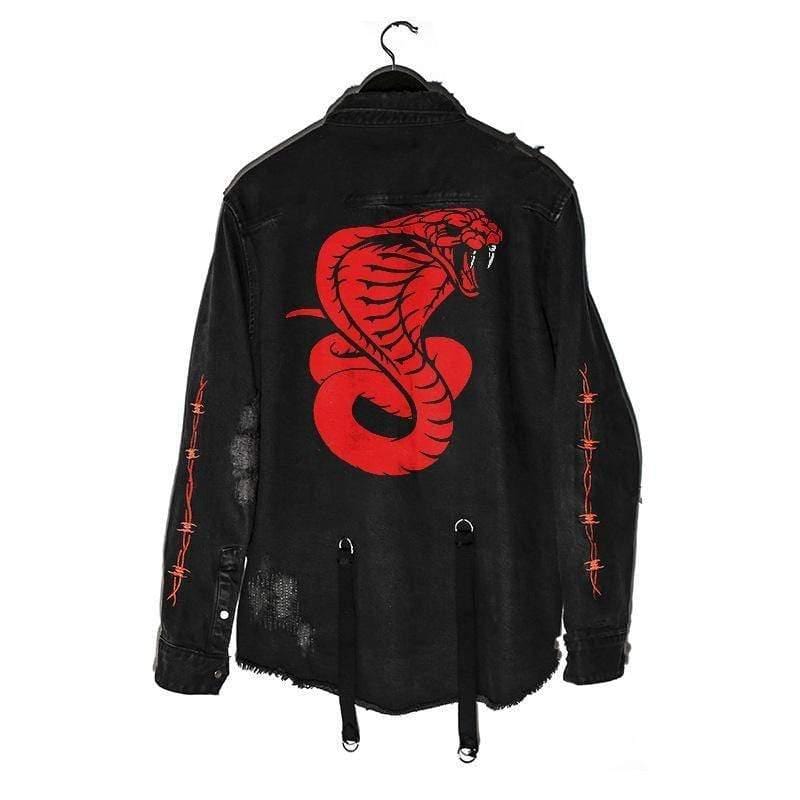 ezy2find bag jacket Snake / 3XL Skull Trend Printed Multi Bag Jacket For Men