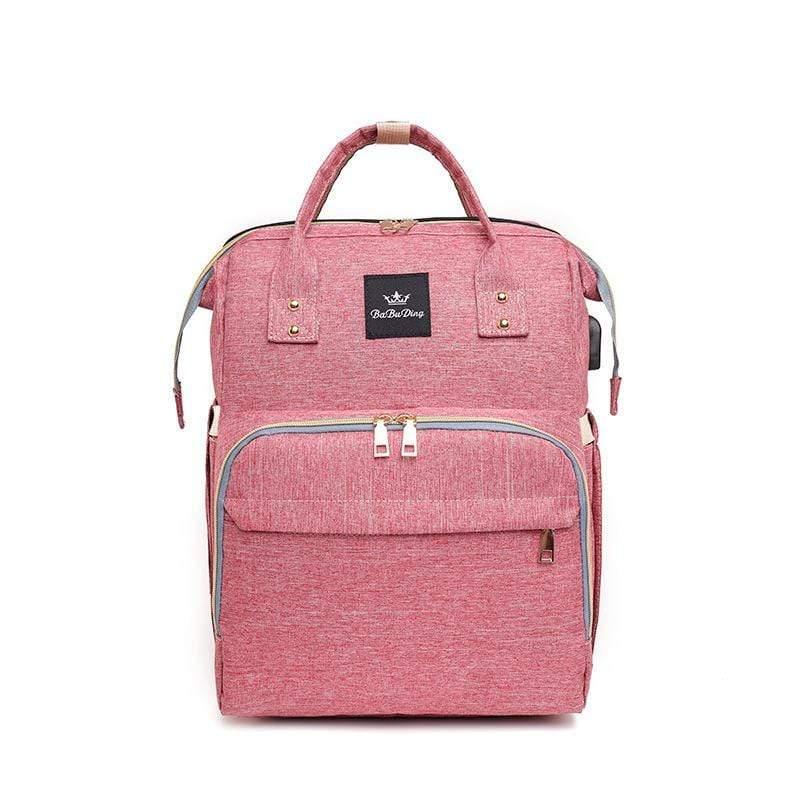 ezy2find bag Pink Baby Multifunctional Folding Bed Mommy Bag Waterproof Mommy Bag Portable Crib Bag