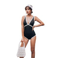 ezy2find bathers Black white / M Women's one-piece black and white swimsuit
