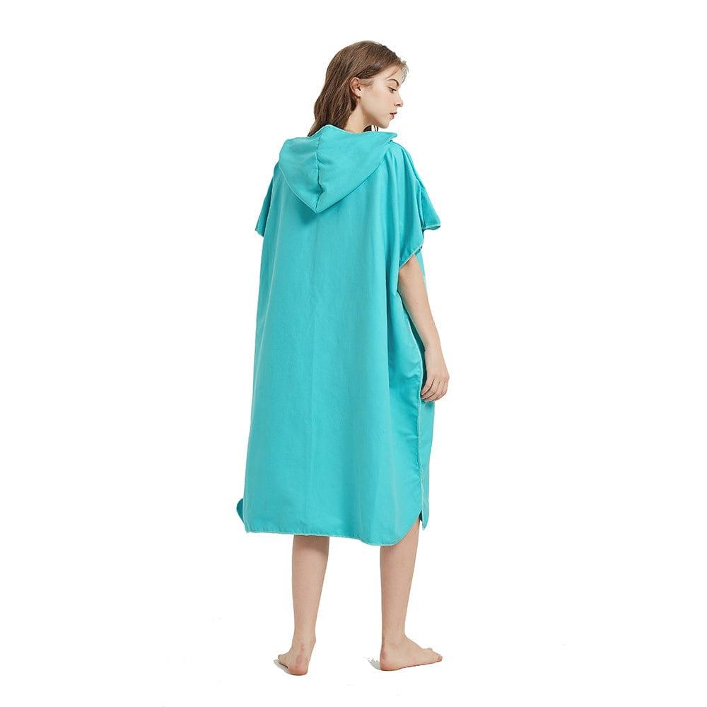 ezy2find beach clock towel Light Green Changing Clothes Bathrobe Cloak Bath Towel Cloak Travel Vacation Beach Swimming