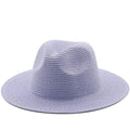 ezy2find beach hat 11Sky Blue / M Large-Brimmed Straw Hat Men'S And Women'S Beach Jazz Hats