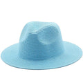 ezy2find beach hat 14Lake Blue / M Large-Brimmed Straw Hat Men'S And Women'S Beach Jazz Hats