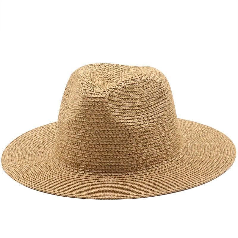 ezy2find beach hat 16Camel / M Large-Brimmed Straw Hat Men'S And Women'S Beach Jazz Hats