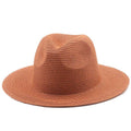 ezy2find beach hat 18caramel / M Large-Brimmed Straw Hat Men'S And Women'S Beach Jazz Hats