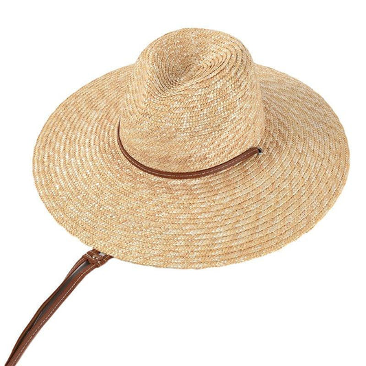 ezy2find beach hat Natural color / M56 58cm New Belt Strap Straw Sun Hat For Women Fashion Vacation Beach UV Hats WideBrim Panama Hats Outdoor Wholesale