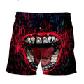 ezy2find beach pants 2style / S Haha Joker Devil Clown 3D Shorts Casual Beach Pants