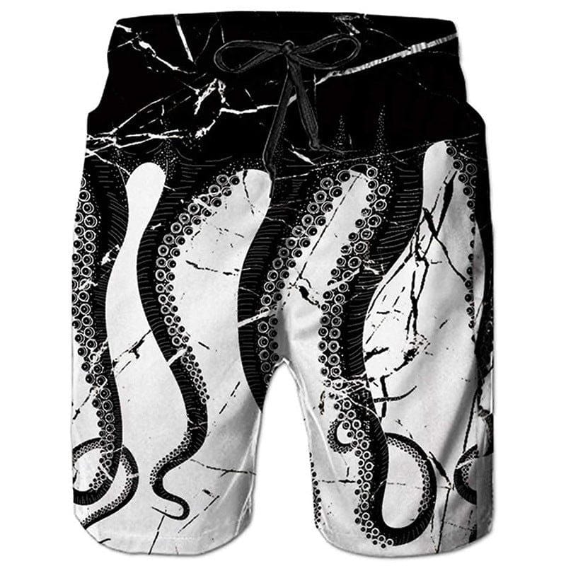 ezy2find beach wear 6style / S Men's Beach Pants Casual Shorts Octopus Amazon Plus Size Sweatpants